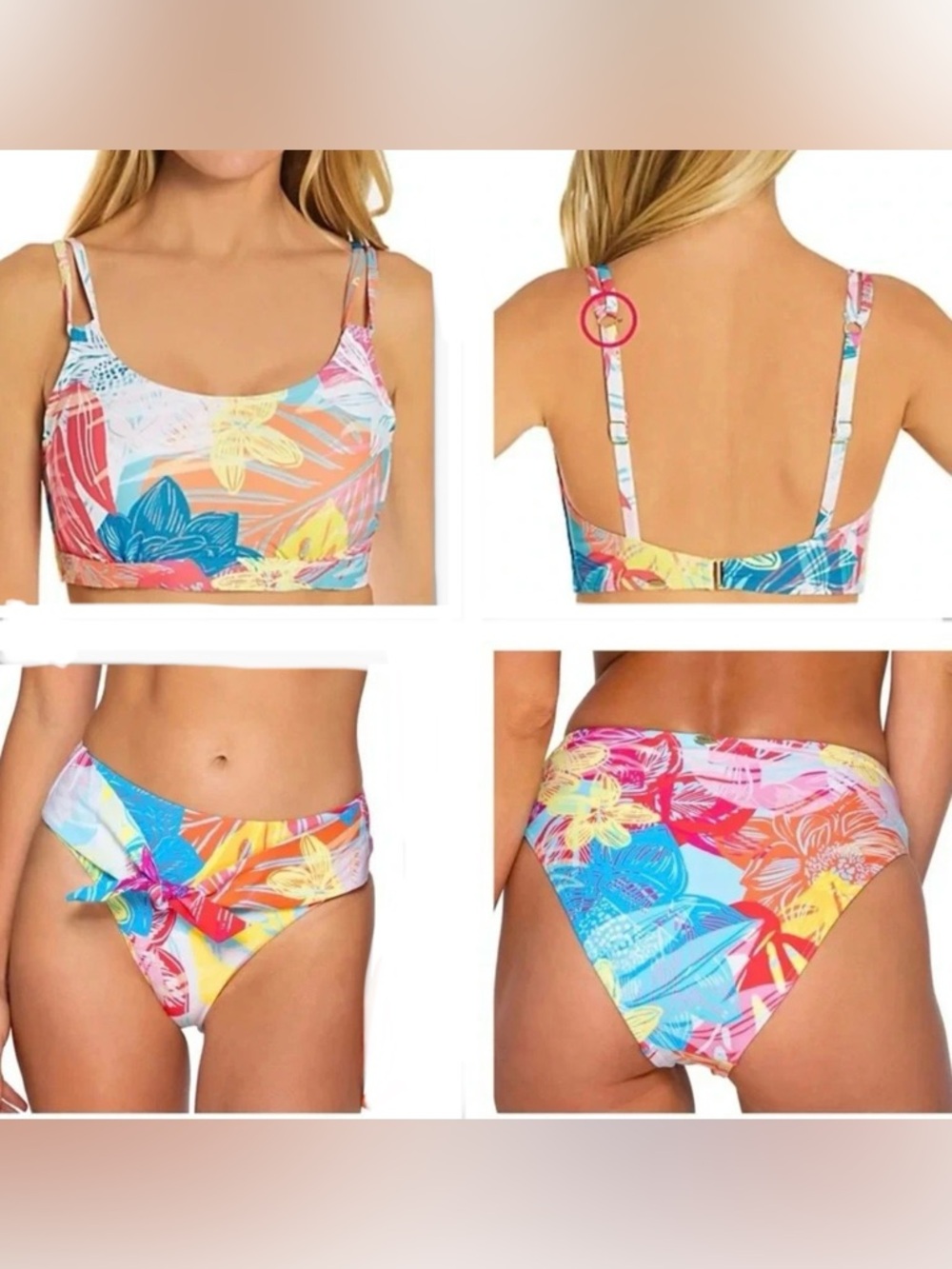 Sunsets Hot Tropics Taylor Bralette Swim Top and Bottom